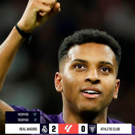 HTH平台-【西甲】罗德里戈梅开二度，皇马主场2比0轻取毕巴